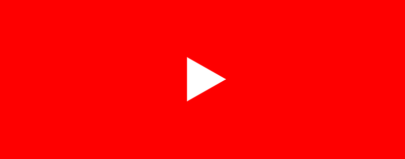 The YouTube logo icon on a red background - Writing by GamerZakh